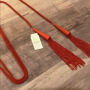 NWT Kendra Scott red tassel necklace